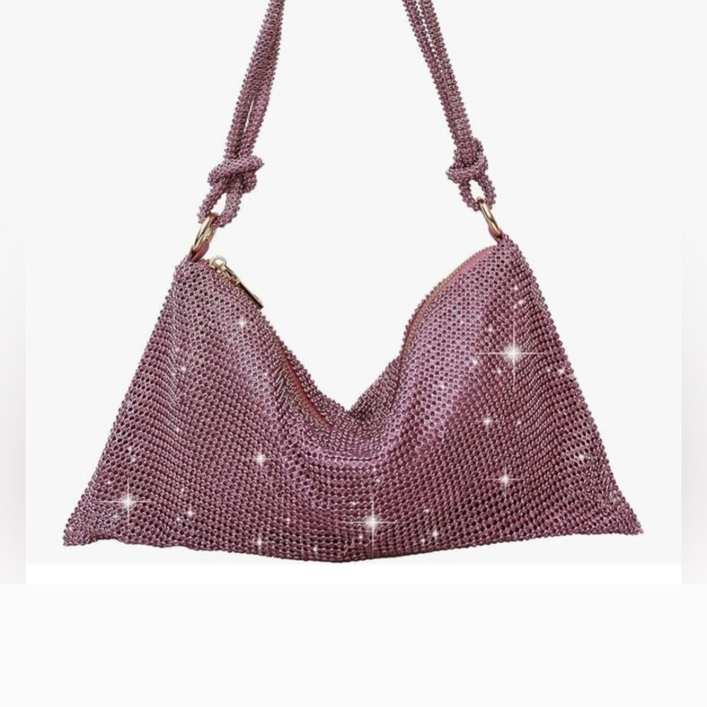 INC Elegant Pink Rhinestone Shoulder Bag